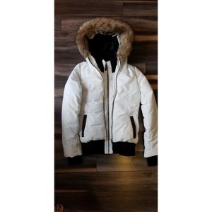 Revamped by Sirens Fur Hooded White Winter Jacket